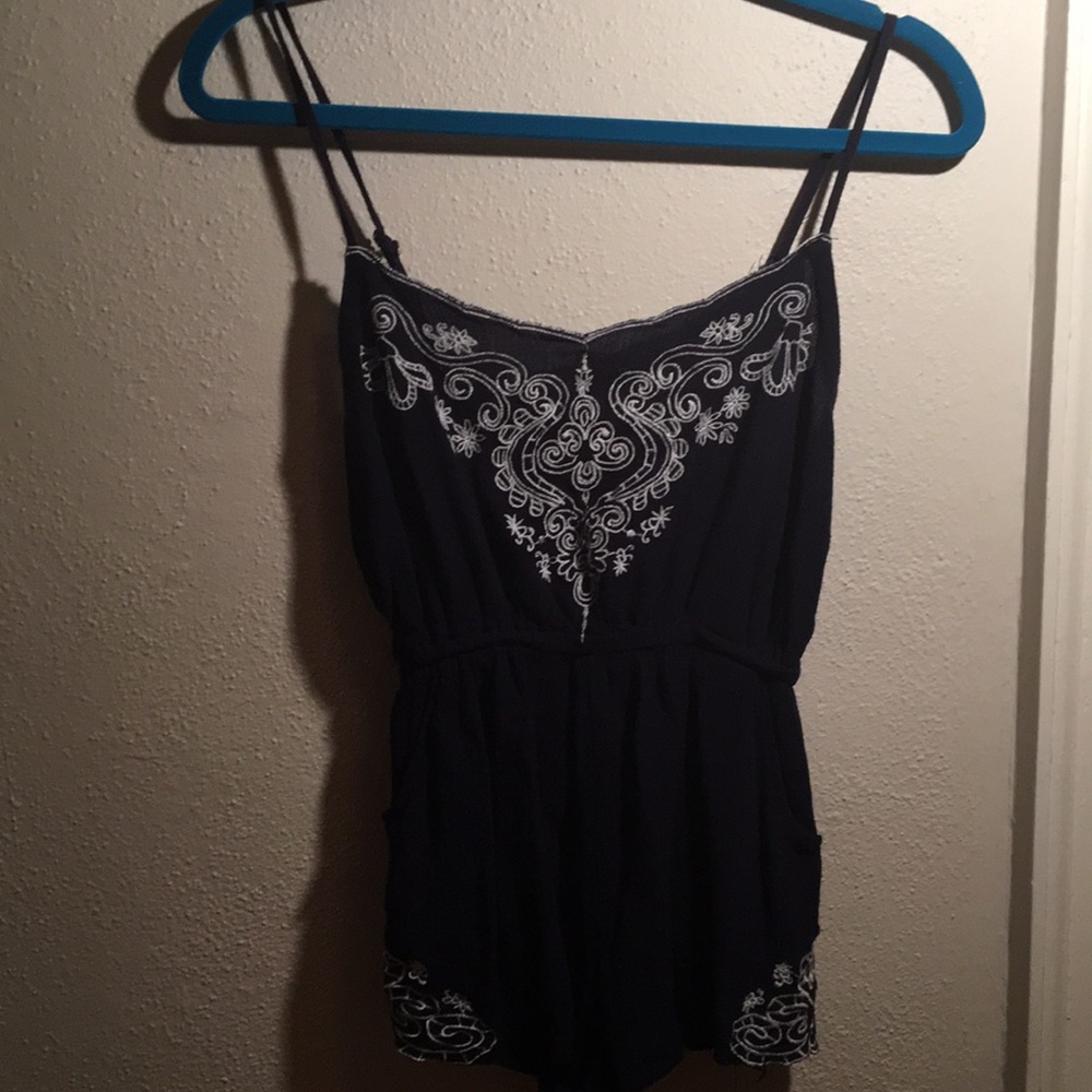 Navy blue romper